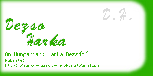 dezso harka business card